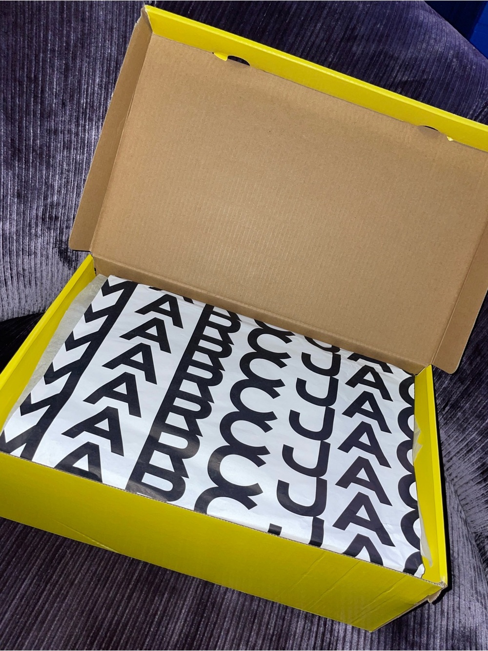 Marc By Marc Jacobs Yellow Shoe Box with Branded Tissue